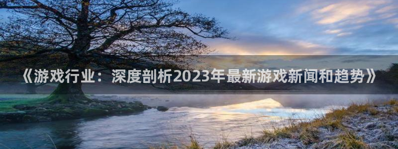 极悦娱乐平台官网注册：《游戏行业：深度剖析2023年最新游戏